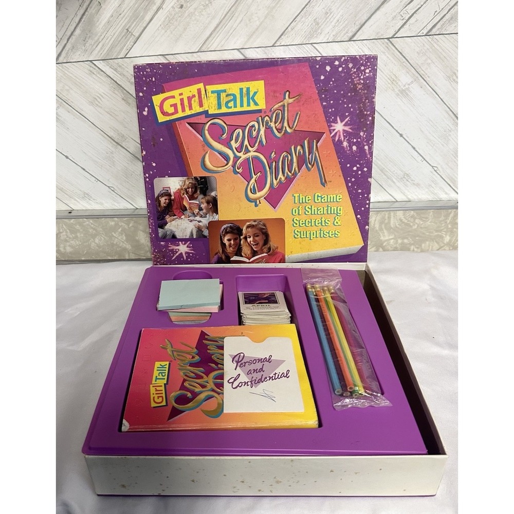 Girl Talk Secret Diary Game Golden 5058 Retro 1991 Secrets & Surprises SEE DESC